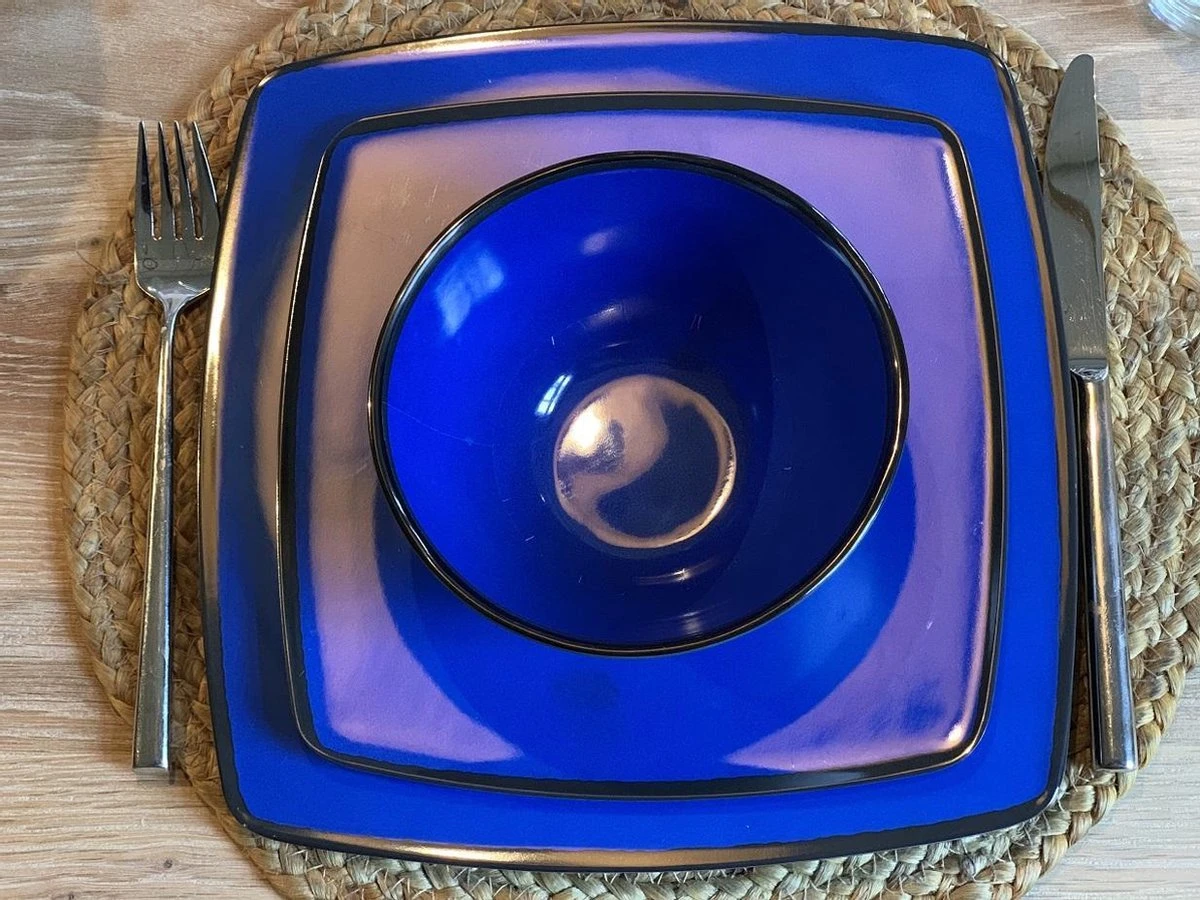 Camping Servies - 12 Delig – 100% Melamine Servies Set – Campingservies – Melamine Servies - Blue Ocean 6 Camping Servies - 12 Delig – 100% Melamine Servies Set – Campingservies – Melamine Servies - Blue Ocean - Afbeelding 4