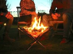 Firekorf + Grill + Spit : Opvouwbare Vuurkorf / Vuurschaal Met Rooster En Spit - Draagbare BBQ - Opbergtas - Kampeer Grill - Kookset -Buitenkampeeruitrusting 1200x900 14