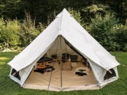 Skandika Tipii 400 Canvas Tent – Tipi-tenten – 8 Persoons Familietent - Campingtent – Muggengaas – 250 Cm Stahoogte – 400 Cm Diameter – 4000 Mm Waterkolom – Indische Tent, Partytent, Festivaltent – Outdoor, Camping, Tuin – Kamperen – Wit -Buitenkampeeruitrusting 1200x900 7