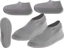 Siliconen Unisex Waterdichte Overschoenen Grijs Maat M 35-38 - Herbruikbaar – Anti Slip Regen Overschoen - Schoenhoesjes - Waterdichte Schoenbeschermers - Regenhoes – Schoenovertrek - Regenlaarzen -Buitenkampeeruitrusting 1200x910 11