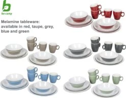 Bo-Camp Servies - Campingbord - 100% Melamine - 16-delig - Groen -Buitenkampeeruitrusting 1200x928 1