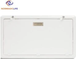 Merkloos NormadicLife® - Outdoor – Opklapbare Tafel - Eettafel – Tafel Voor Buitenkeuken - Caravan – Camper – Picknicktafel - Ingebouwd Ledlicht – Wit -Buitenkampeeruitrusting 1200x929