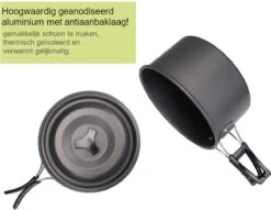 Hikr® Camping Pannenset - Complete 22-delige Kookset - Lichtgewicht - Kookgerei Servies - Outdoor - BPA-vrij - Keukengerei Set -Buitenkampeeruitrusting 1200x930 1