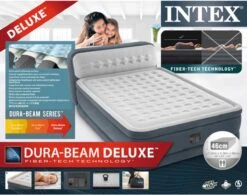 Intex 64448 - Queen Deluxe Ultra-Plush Zelfopblazend 2-persoons Luchtbed Met Hoofdboord (203x152x46cm) -Buitenkampeeruitrusting 1200x947 1