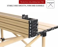 Buxibo - Lichtgewicht Vouwbare Campingtafel - Inklapbaar - Vis/Tuin/Picknick Tafel - Kamperen - Met Opberghoes - Aluminium - Grijs -Buitenkampeeruitrusting 1200x967