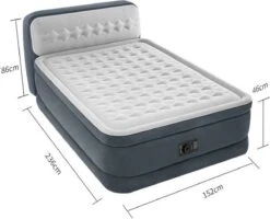 Intex 64448 - Queen Deluxe Ultra-Plush Zelfopblazend 2-persoons Luchtbed Met Hoofdboord (203x152x46cm) -Buitenkampeeruitrusting 1200x972 2