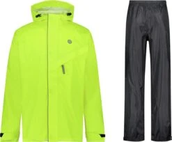 AGU Passat Regenpak Essential - Fluo Geel - M - Dames & Heren - Waterdicht -Buitenkampeeruitrusting 1200x993 4