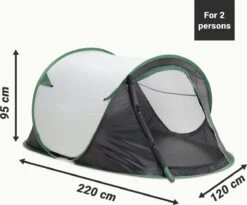 JEMIDI Tweepersoons Pop-up Tent - Opgooitent, Werptent Voor 2 Personen - Ideaal Als Festivaltent Of Kampeertent - Verschillende Kleuren -Buitenkampeeruitrusting 1200x994 1