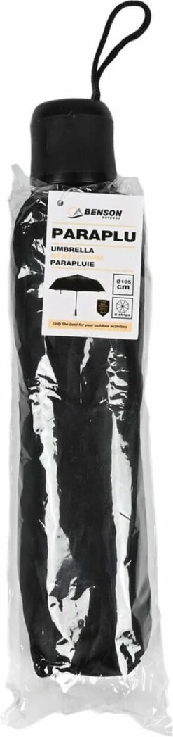 Benson Paraplu - Zwart 105 Cm - 8 Banen -Buitenkampeeruitrusting 283x1200