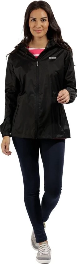 Regatta Pack-It II Regenjas - Maat 44 - Vrouwen - Zwart -Buitenkampeeruitrusting 350x1200