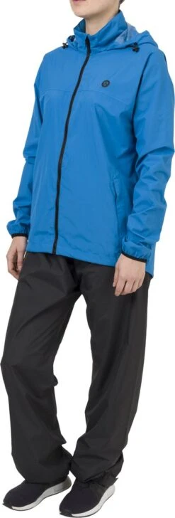 AGU GO Regenpak Essential Dames & Heren - Blauw - L - Waterdicht & Ademend -Buitenkampeeruitrusting 407x1200