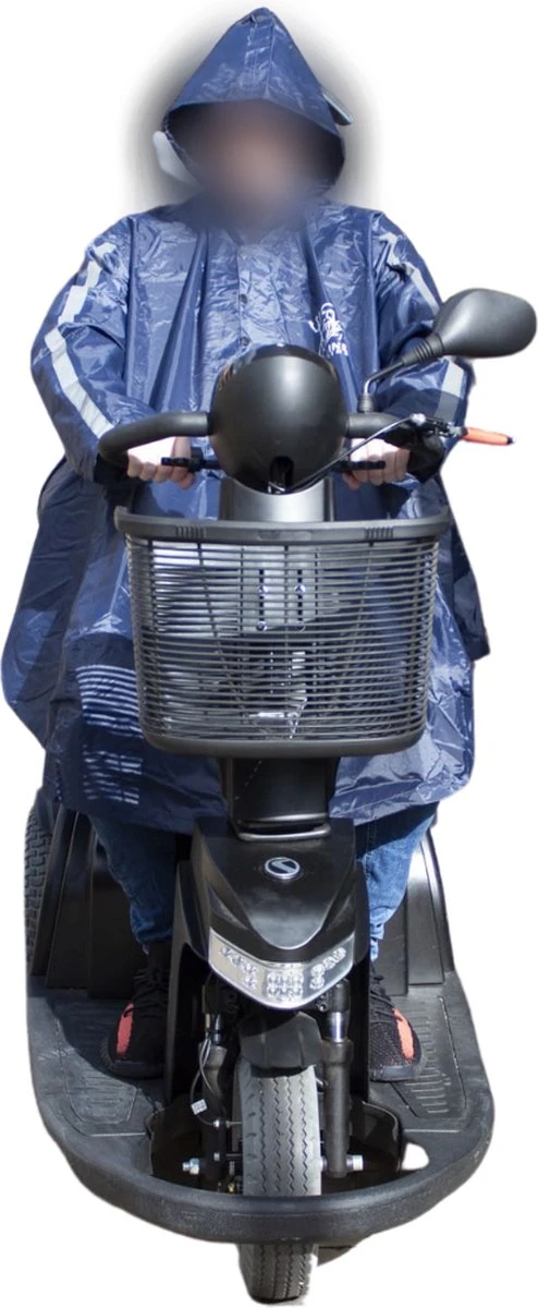 C-Line Poncho Scootmobiel - Blauw - Reflecterend 3 C-Line Poncho Scootmobiel - Blauw - Reflecterend