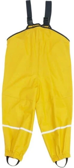 Playshoes Regenbroek Met Bretels Kinderen - Geel - Maat 104 -Buitenkampeeruitrusting 527x1200 1