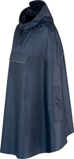BJØRNSON Haps Regenponcho Fiets Dames & Heren - Fietsponcho - Donkerblauw -Buitenkampeeruitrusting 564x1200