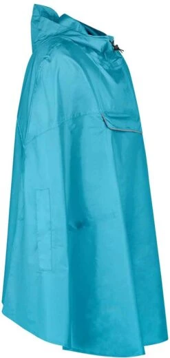 BJØRNSON Haps Regenponcho Fiets Dames & Heren - Fietsponcho - Aqua Blauw -Buitenkampeeruitrusting 570x1200