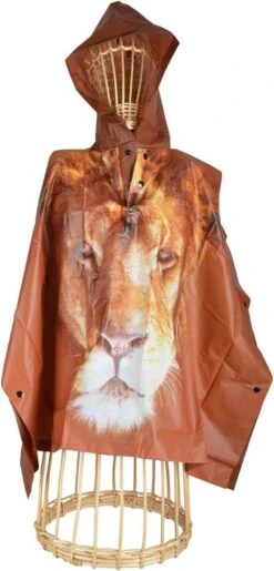 ESSCHERT DESIGN Kinder Regenponcho Met Leeuw. -Buitenkampeeruitrusting 575x1200
