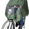 Poncho Regenponcho - Fietsponcho Fiets - Koplampproof Transparant - One Size Unisex Olijfgroen - Hooodie -Buitenkampeeruitrusting 585x1200