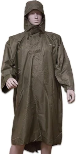 LOWLAND OUTDOOR® Wandelponcho - 100% Waterdicht (10.000mm) - Ademend (8.000g/M²) PFAS Vrij! -Buitenkampeeruitrusting 598x1200 1
