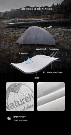 Cloud Up 1 Upgraded - Naturehike® - 1 Persoons Tent - Lichtgewicht Tent - Incl. Grondzeil - 210T 3000mm - Outdoor - Waterdicht - Hiking & Wandelen 16 Cloud Up 1 Upgraded - Naturehike® - 1 Persoons Tent - Lichtgewicht Tent - Incl. Grondzeil - 210T 3000mm - Outdoor - Waterdicht - Hiking & Wandelen -Buitenkampeeruitrusting 637x1200