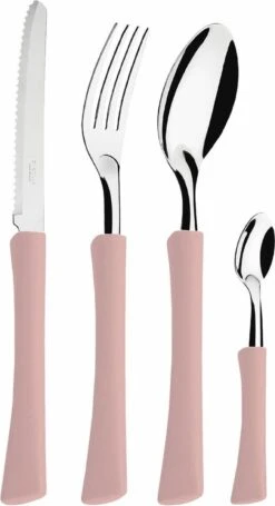 Di Solle Inova D - 6 Persoons Bestekset - Handige Opbergbak Met Raspdeksel - 26 Delig - Baby Pink -Buitenkampeeruitrusting 652x1200 1