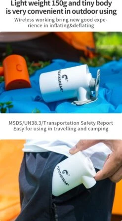 Flextail Gear Luchtbed Pomp Max Pump 2020 - Elektrische Luchtpomp Pomp Luchtbed 3600 MAh - Luchtbedpomp Oplaadbaar - Wit -Buitenkampeeruitrusting 661x1200