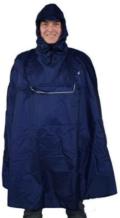 BJØRNSON Haps Regenponcho Fiets Dames & Heren - Fietsponcho - Donkerblauw -Buitenkampeeruitrusting 662x1200 2