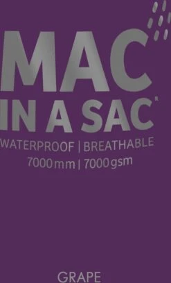 Mac In A Sac Regenjas - Volwassenen - Grape -Buitenkampeeruitrusting 727x1200