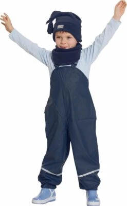 Playshoes Regenbroek Met Bretels Kinderen - Donkerblauw - Maat 86 -Buitenkampeeruitrusting 739x1200 2