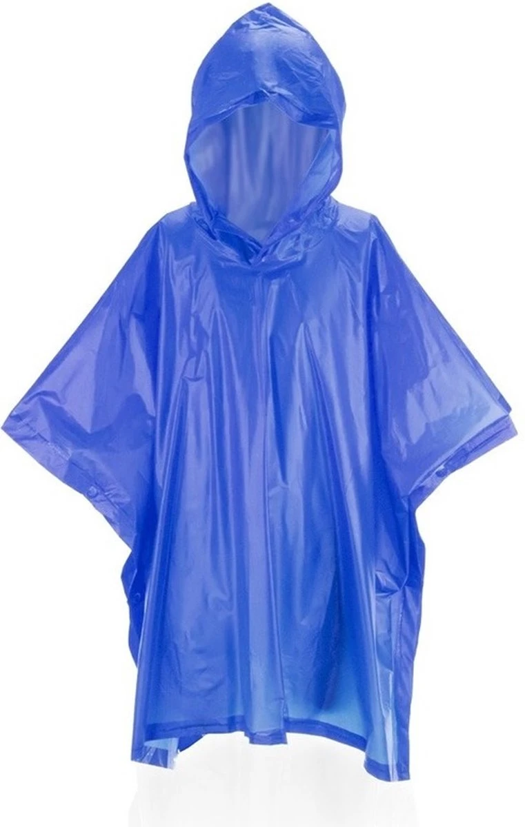 Merkloos Kinder Regen Poncho Blauw 3 Merkloos Kinder Regen Poncho Blauw