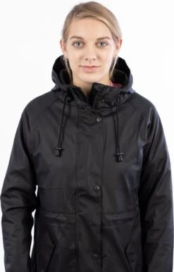 Ralka Regenjas Dames - Mizzle - Zwart - Maat 38 -Buitenkampeeruitrusting 767x1200