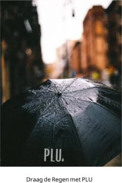 PLU - Paraplu - Opvouwbaar - Inklapbaar - Met Luxe Beschermhoes - Met Reisetui - Windproof - Fashionable - Lichtgewicht - Zwart -Buitenkampeeruitrusting 800x1200 35