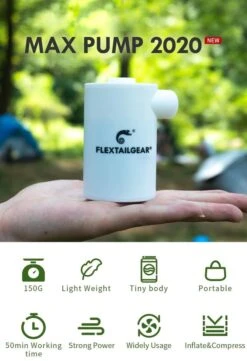 Flextail Gear Luchtbed Pomp Max Pump 2020 - Elektrische Luchtpomp Pomp Luchtbed 3600 MAh - Luchtbedpomp Oplaadbaar - Oranje -Buitenkampeeruitrusting 821x1200 7