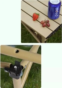 Buxibo - Lichtgewicht Vouwbare Campingtafel - Inklapbaar - Vis/Tuin/Picknick Tafel - Kamperen - Met Opberghoes - Aluminium - Grijs -Buitenkampeeruitrusting 848x1200