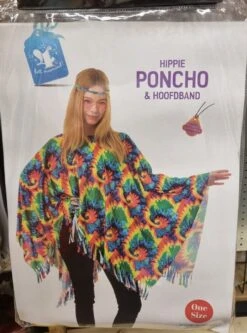 Poncho - Hippie Kostuum