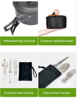 Hikr® Camping Pannenset - Complete 22-delige Kookset - Lichtgewicht - Kookgerei Servies - Outdoor - BPA-vrij - Keukengerei Set -Buitenkampeeruitrusting 945x1200 2